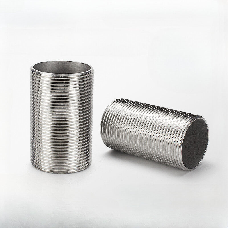 304 Stainless Steel Running Nipple – Fully Threaded BSP Extension Pipe (50mm - 150mm)