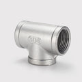 304 Stainless Steel Equal Female Tee - 3-Way BSP Threaded Pipe Fitting Connector