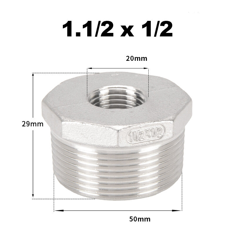 Premium 304 Stainless Steel BSP Threaded Fittings – Male/Female Reducers, Hex Nipples & Sockets
