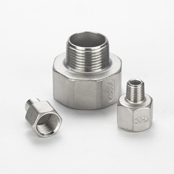 304 Stainless Steel Hex Reducing Adaptor | Male to Female Threaded Pipe Fitting Connector