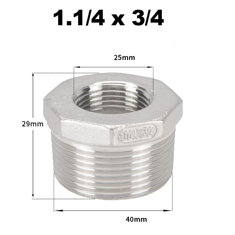 Premium 304 Stainless Steel BSP Threaded Fittings – Male/Female Reducers, Hex Nipples & Sockets