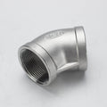 304 Stainless Steel 45° Female Elbow – Double Internal BSP Threaded Pipe Joiner