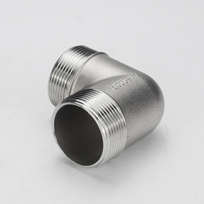 304 Stainless Steel 90 Degree Male Elbow - Dual Male BSP Threaded Pipe Fitting