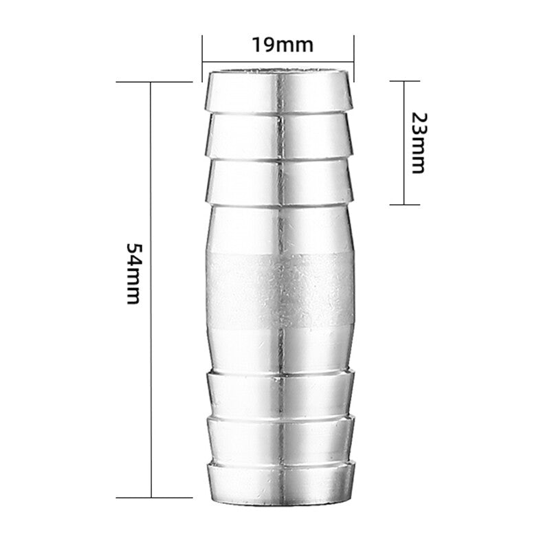 Premium 304 Stainless Steel Straight Barb Hose Joiner | Heavy-Duty Union Connector for Fuel, Water, & Air