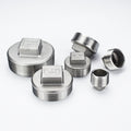 304 Stainless Steel Square Head Solid Plug – Male BSP Threaded Pipe End Cap
