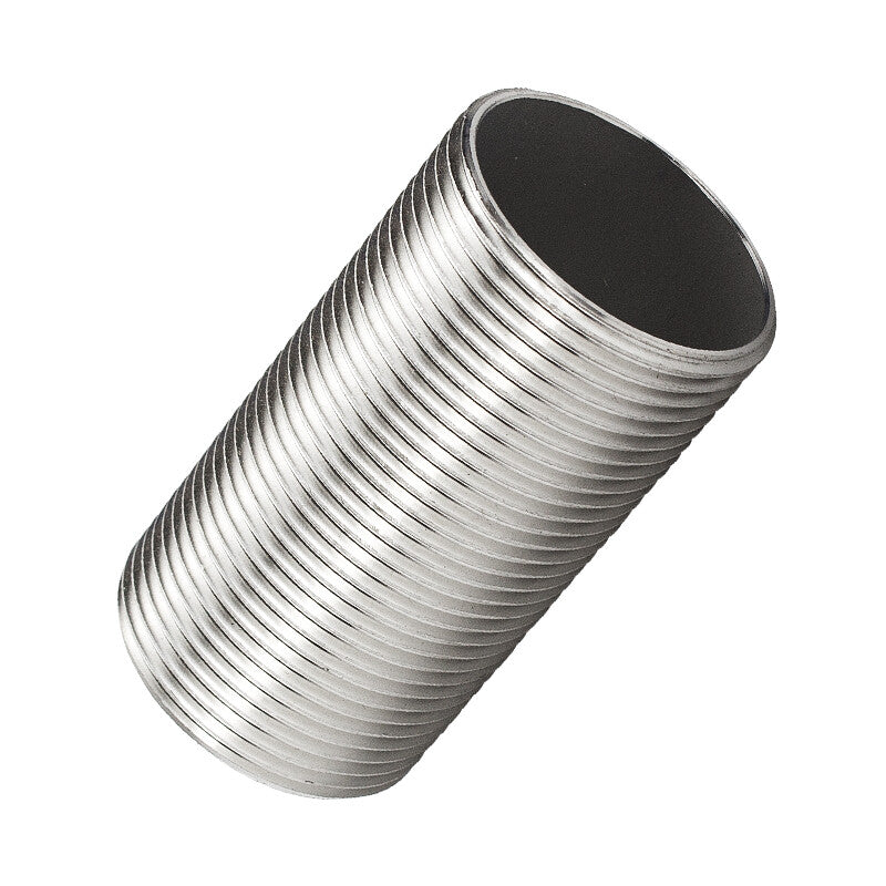 304 Stainless Steel Running Nipple – Fully Threaded BSP Extension Pipe (50mm - 150mm)