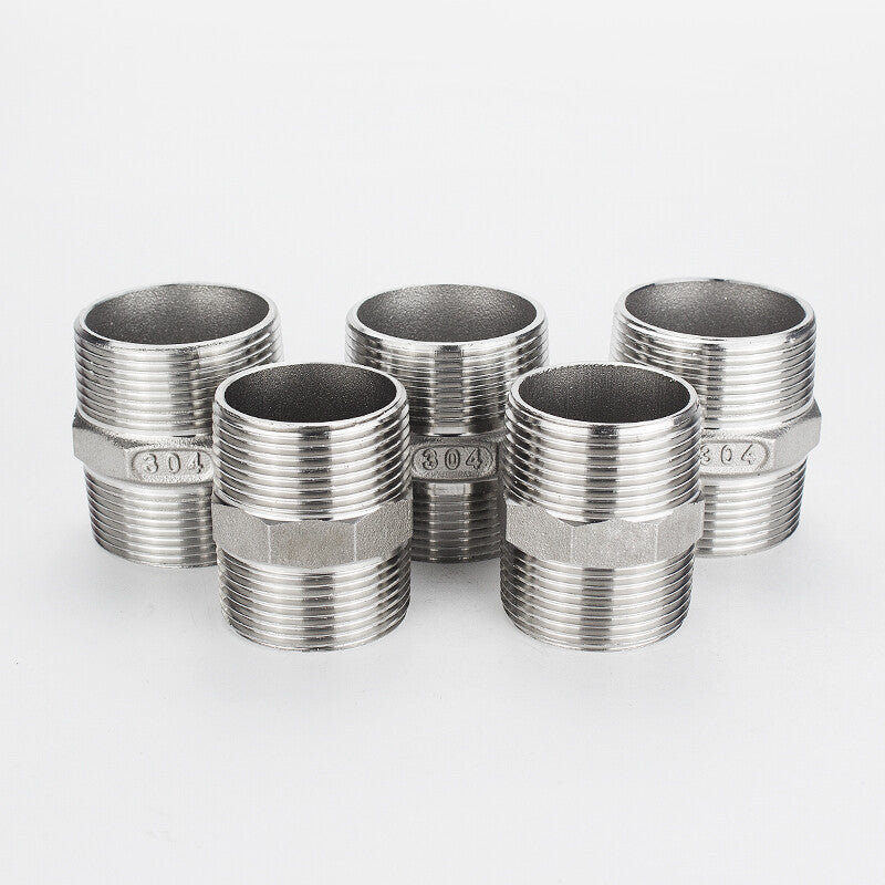 304 Stainless Steel Hexagon Nipple - Male threaded Pipe Coupling & Adapter