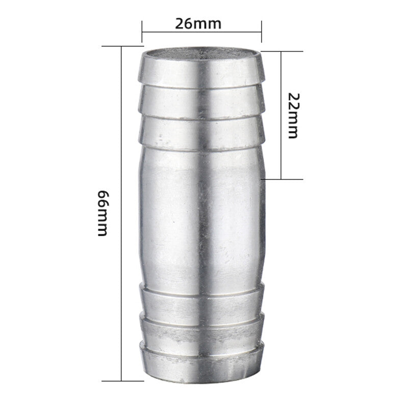 Premium 304 Stainless Steel Straight Barb Hose Joiner | Heavy-Duty Union Connector for Fuel, Water, & Air