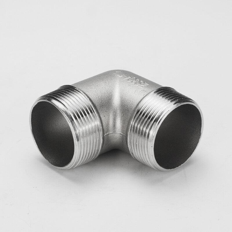 304 Stainless Steel 90 Degree Male Elbow - Dual Male BSP Threaded Pipe Fitting