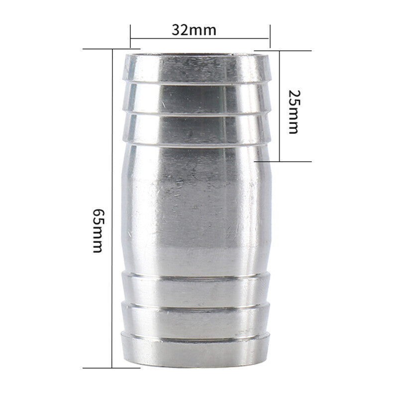 Premium 304 Stainless Steel Straight Barb Hose Joiner | Heavy-Duty Union Connector for Fuel, Water, & Air
