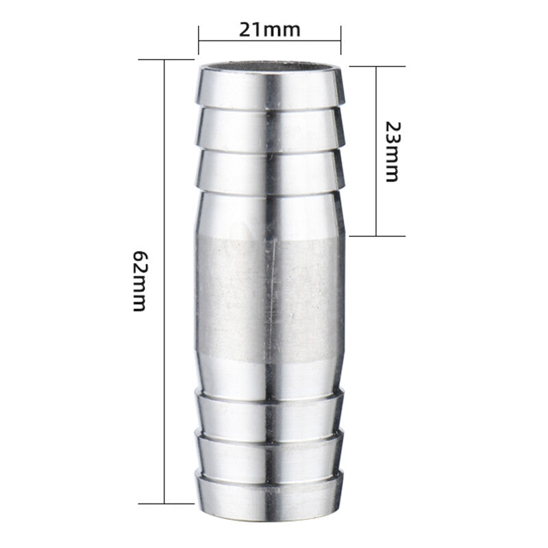 Premium 304 Stainless Steel Straight Barb Hose Joiner | Heavy-Duty Union Connector for Fuel, Water, & Air