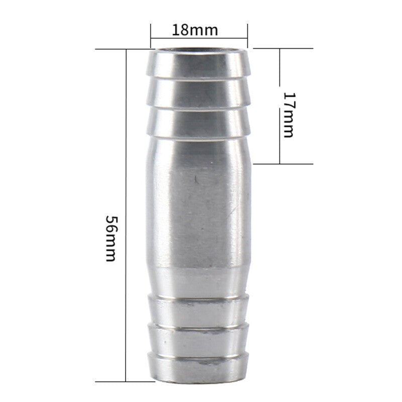 Premium 304 Stainless Steel Straight Barb Hose Joiner | Heavy-Duty Union Connector for Fuel, Water, & Air