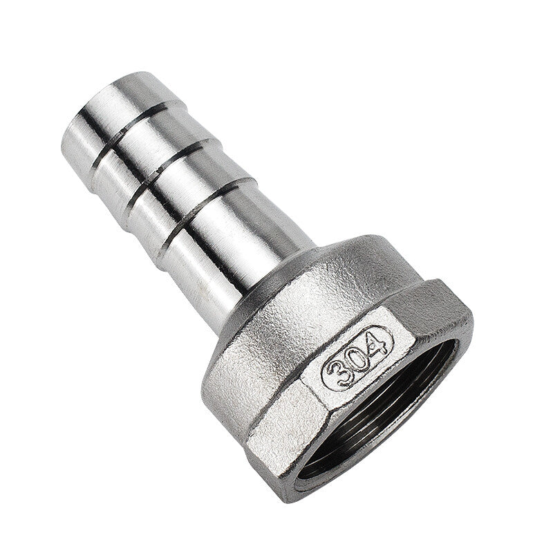 Premium 304 Stainless Steel Female Threaded Hose Barb - Industrial BSP Fitting Adapter