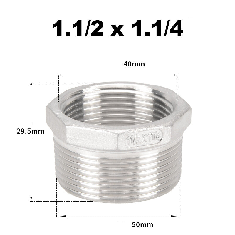 Premium 304 Stainless Steel BSP Threaded Fittings – Male/Female Reducers, Hex Nipples & Sockets