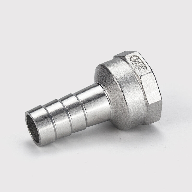 Premium 304 Stainless Steel Female Threaded Hose Barb - Industrial BSP Fitting Adapter