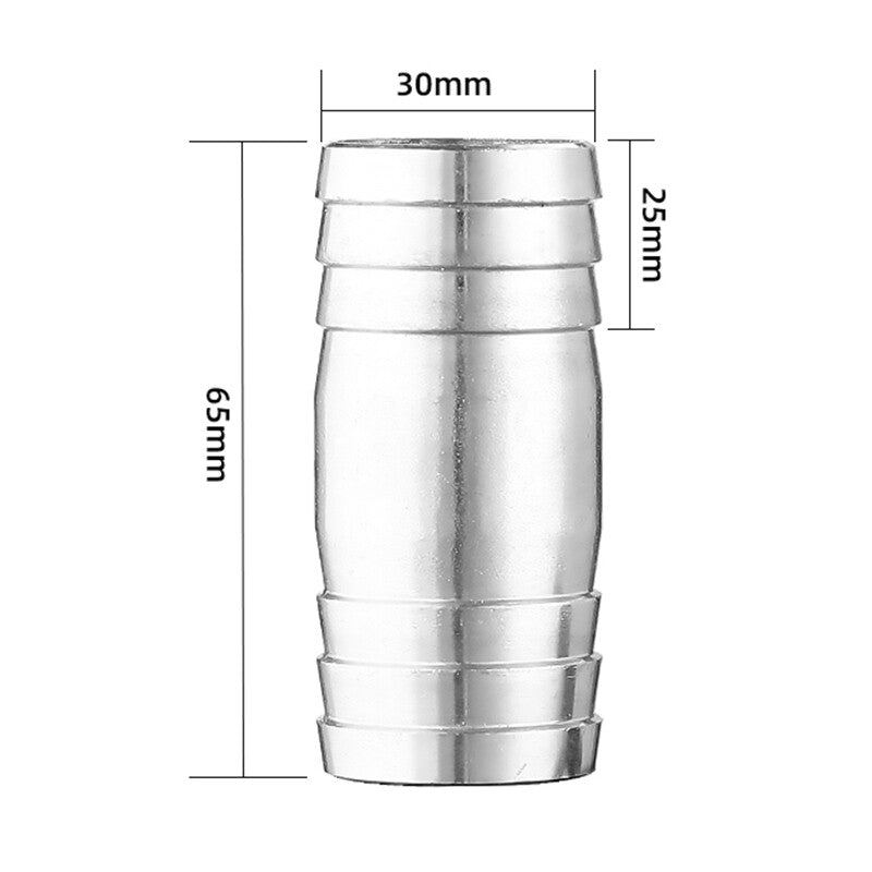 Premium 304 Stainless Steel Straight Barb Hose Joiner | Heavy-Duty Union Connector for Fuel, Water, & Air