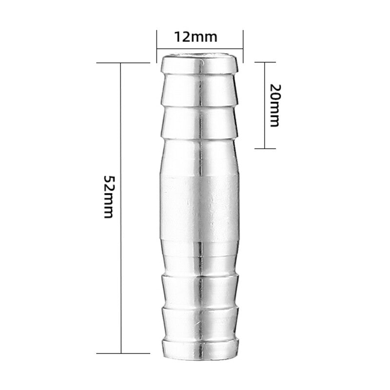 Premium 304 Stainless Steel Straight Barb Hose Joiner | Heavy-Duty Union Connector for Fuel, Water, & Air