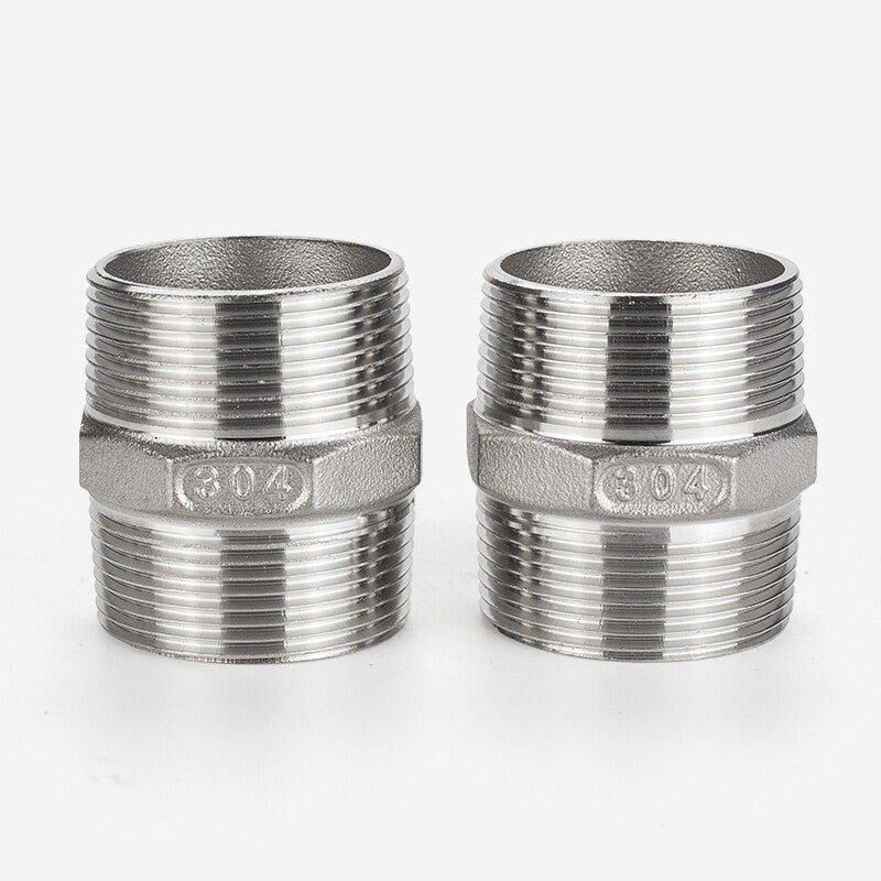 304 Stainless Steel Hexagon Nipple - Male threaded Pipe Coupling & Adapter
