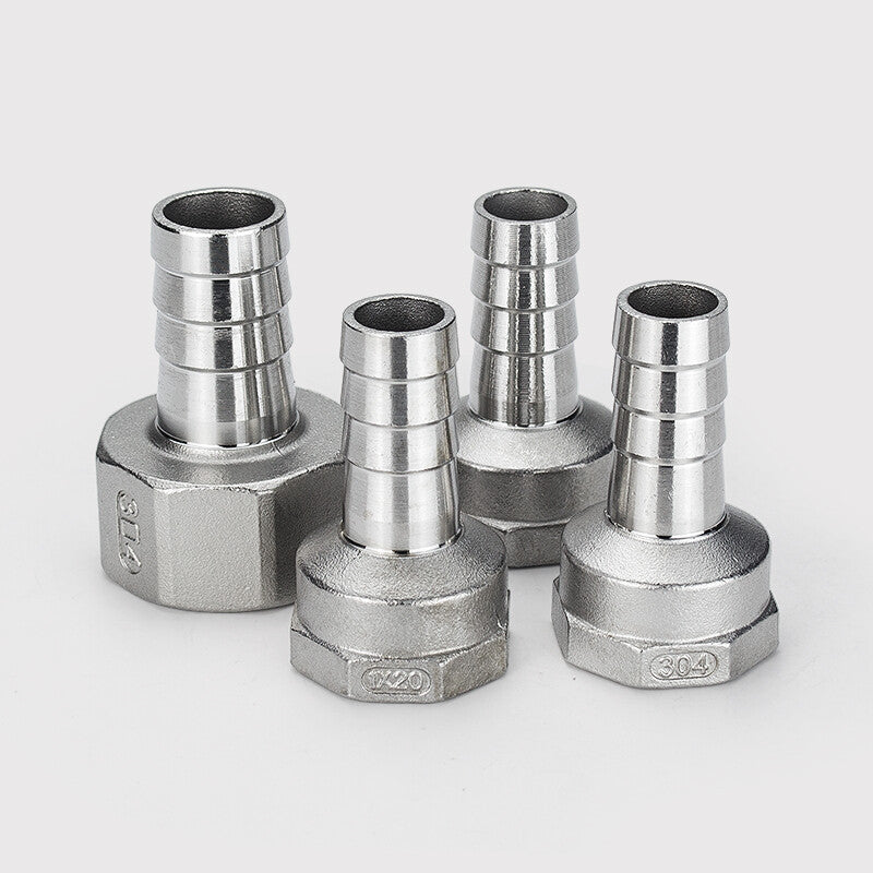 Premium 304 Stainless Steel Female Threaded Hose Barb - Industrial BSP Fitting Adapter