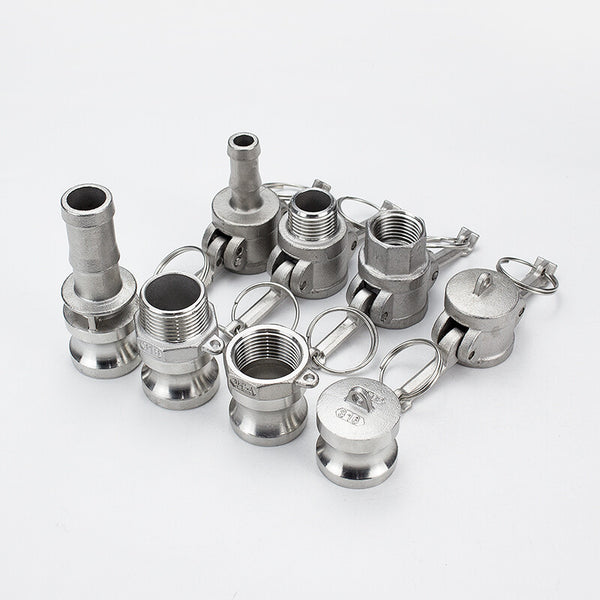 304 Stainless Steel Camlock Fittings | Quick Disconnect Hose Adapters (Type A B C D E F DC DP)