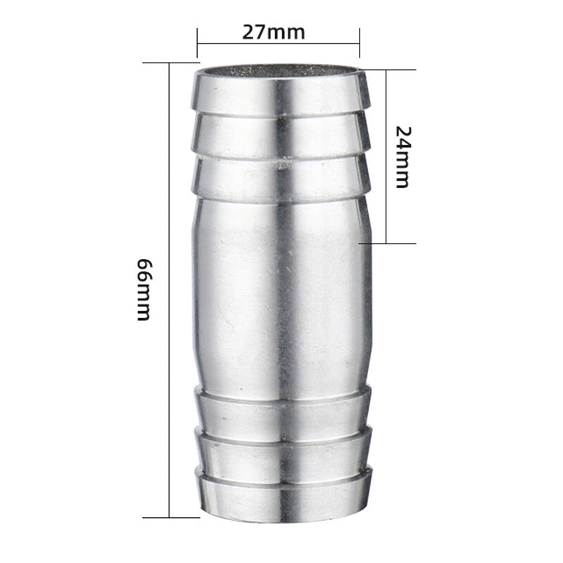Premium 304 Stainless Steel Straight Barb Hose Joiner | Heavy-Duty Union Connector for Fuel, Water, & Air