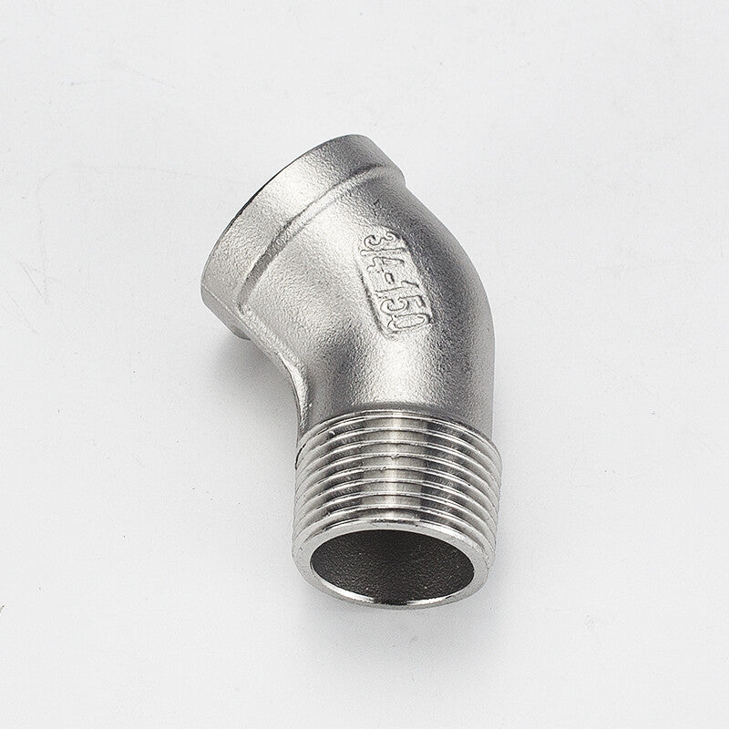 304 Stainless Steel 45° Elbow – Male x Female BSP Threaded Pipe Adapter