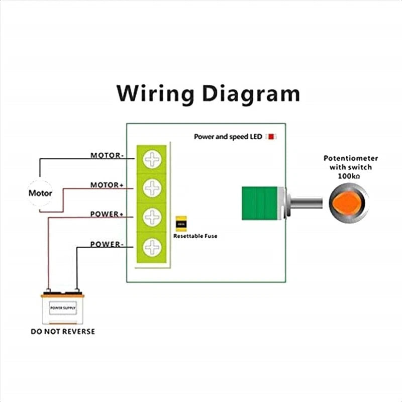 1803BK low voltage PWM DC motor speed controller - view 2