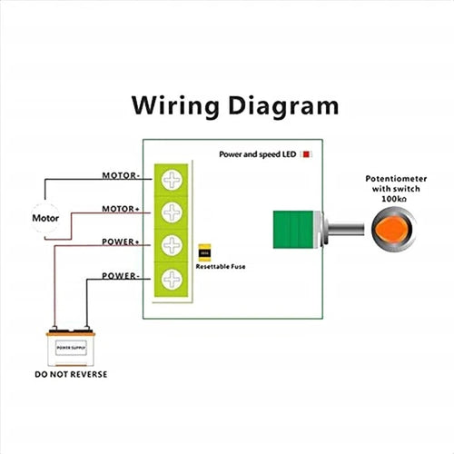 1803BK low voltage PWM DC motor speed controller - view 2