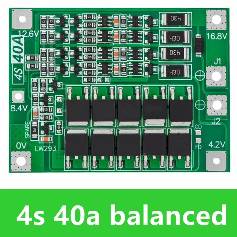 4S 40A Balance lithium battery protection board