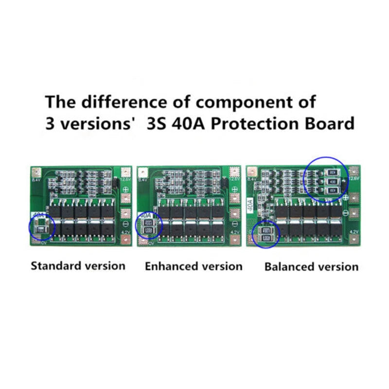 3S 4S lithium battery BMS protection board - product and wiring view 2