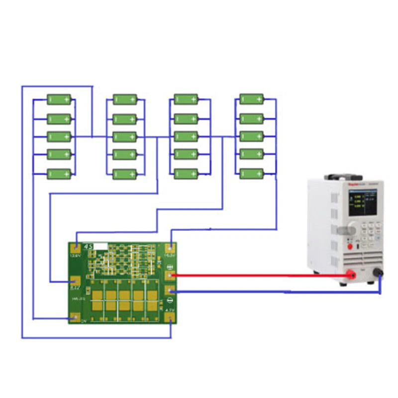 3S 4S lithium battery BMS protection board - product and wiring view 5