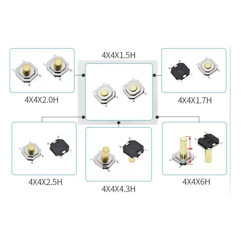 4x4mm SMD micro tactile push button switch image 3