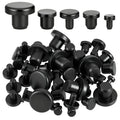 50 PCS black silicone hole plug assortment