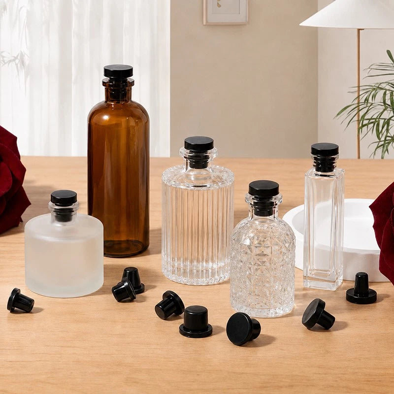 Silicone tube and bottle sealing plugs