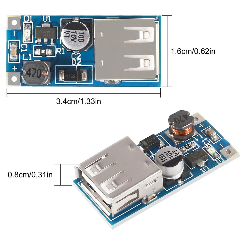 USB 5V step-up converter module details