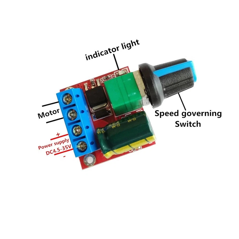 PWM motor speed controller dimensions