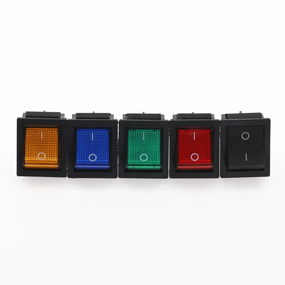 Rectangular DPST 4-pin rocker switch - view 3