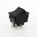Black DPST latching on-off rocker switch