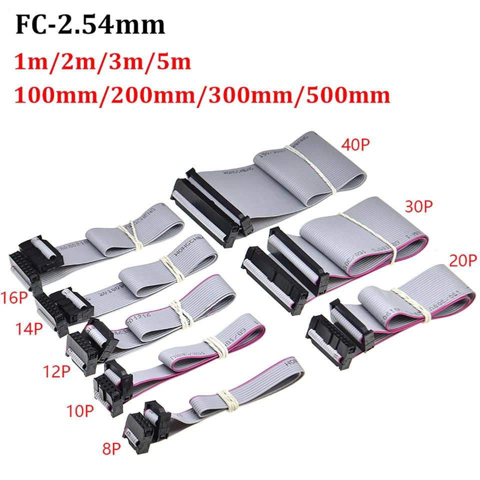 2.54mm IDC box header ribbon cable assembly