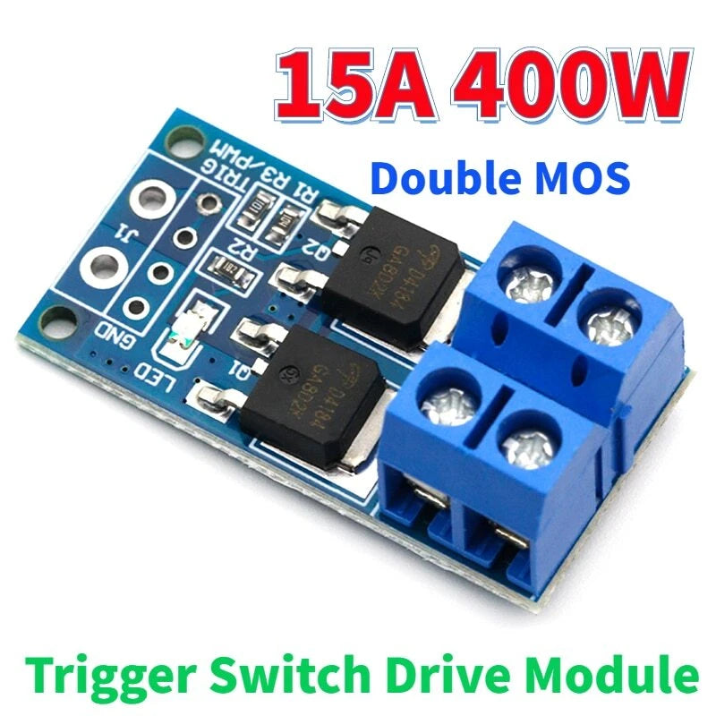 Dual MOSFET PWM driver module DC 5V-36V 15A 400W - 1