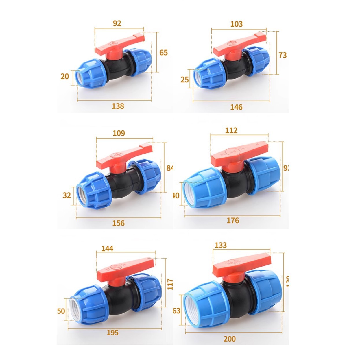 Ball Valve MDPE compression fitting