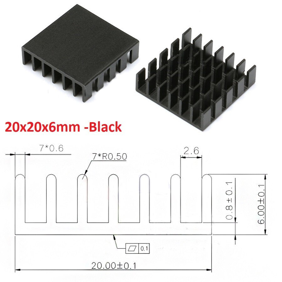 High-Performance Aluminium Heatsink Radiator | Universal Thermal Cooling Blocks (Various Sizes)