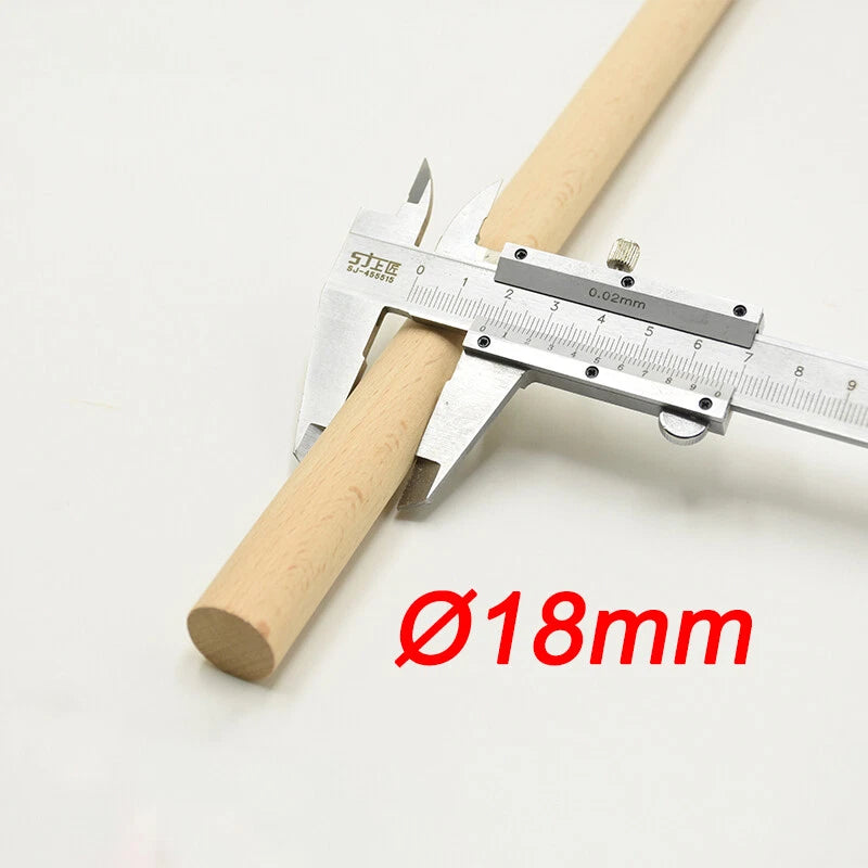 Wooden Dowel Rod 5,8,10,12,15,18,20-60mm Diameters x 100/200/300mm Wood Doweling