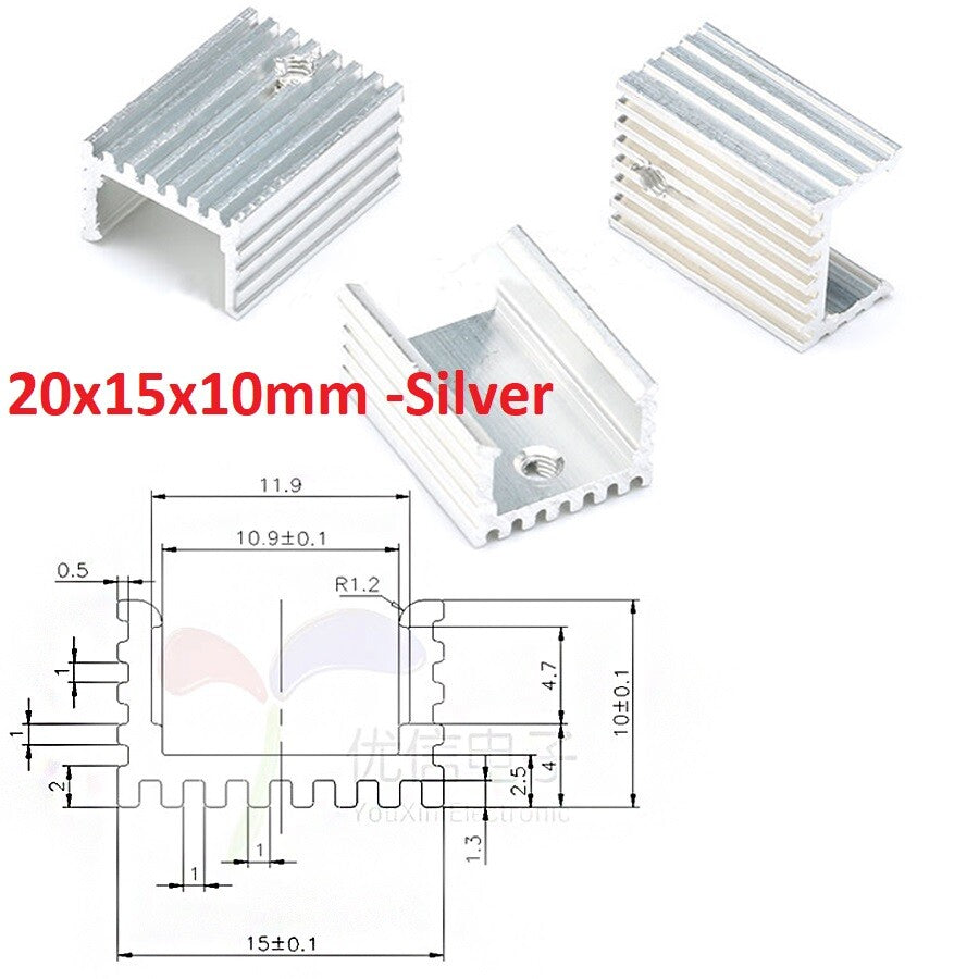 High-Performance Aluminium Heatsink Radiator | Universal Thermal Cooling Blocks (Various Sizes)