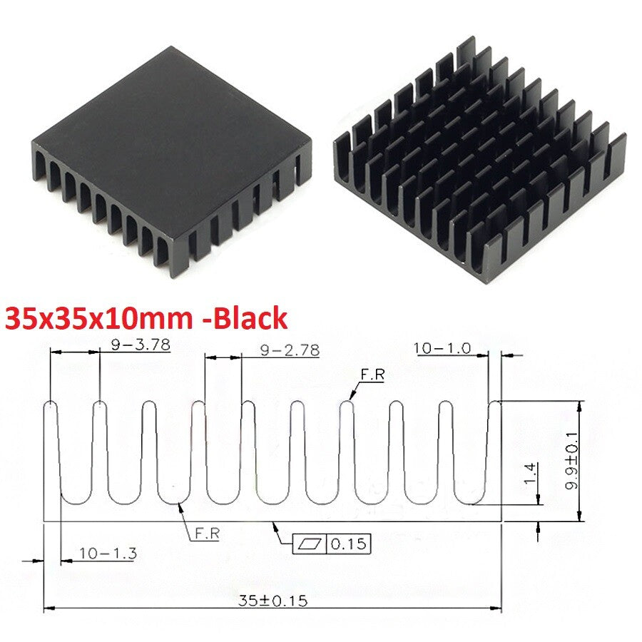 High-Performance Aluminium Heatsink Radiator | Universal Thermal Cooling Blocks (Various Sizes)