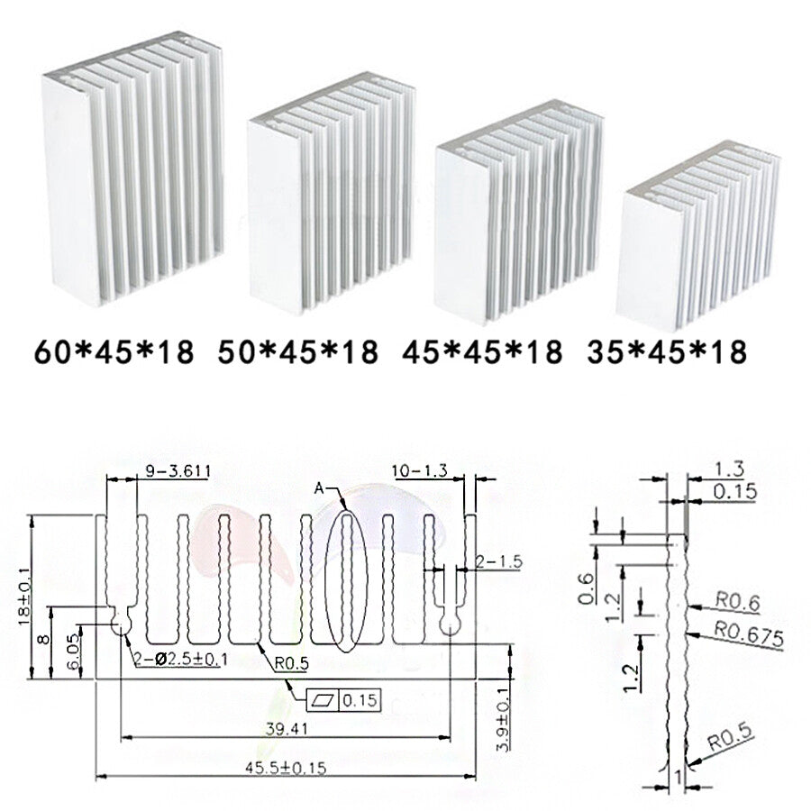 High-Performance Aluminium Heatsink Radiator | Universal Thermal Cooling Blocks (Various Sizes)