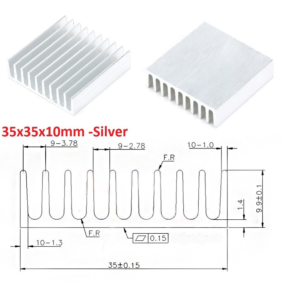High-Performance Aluminium Heatsink Radiator | Universal Thermal Cooling Blocks (Various Sizes)