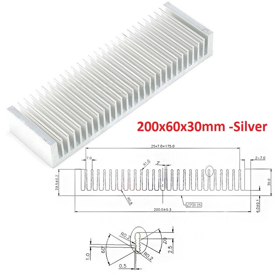 High-Performance Aluminium Heatsink Radiator | Universal Thermal Cooling Blocks (Various Sizes)