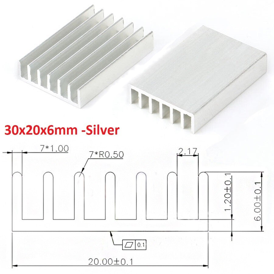 High-Performance Aluminium Heatsink Radiator | Universal Thermal Cooling Blocks (Various Sizes)