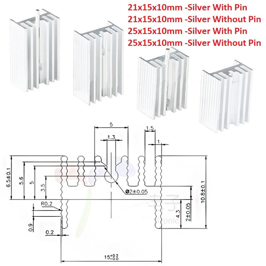 High-Performance Aluminium Heatsink Radiator | Universal Thermal Cooling Blocks (Various Sizes)